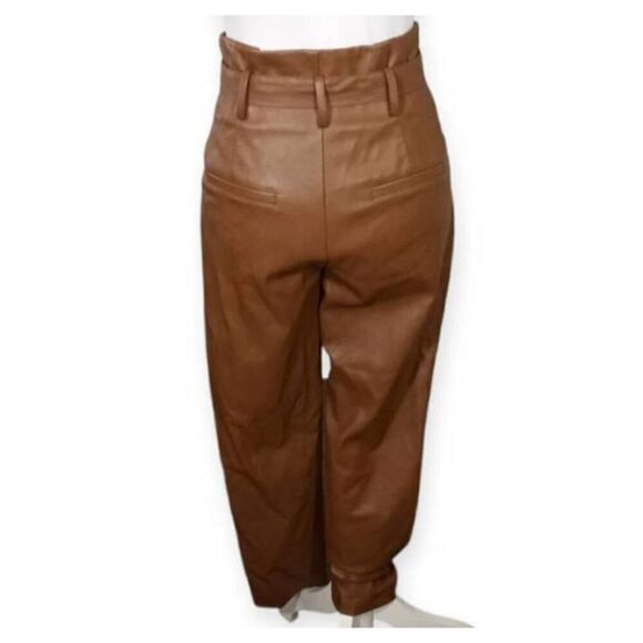 LUCY PARIS COGNAC ALAINA FAUX LEATHER PANTS SZ.XS EUC.  GORGEOUS PANTS IN EXCELL - Picture 7 of 10
